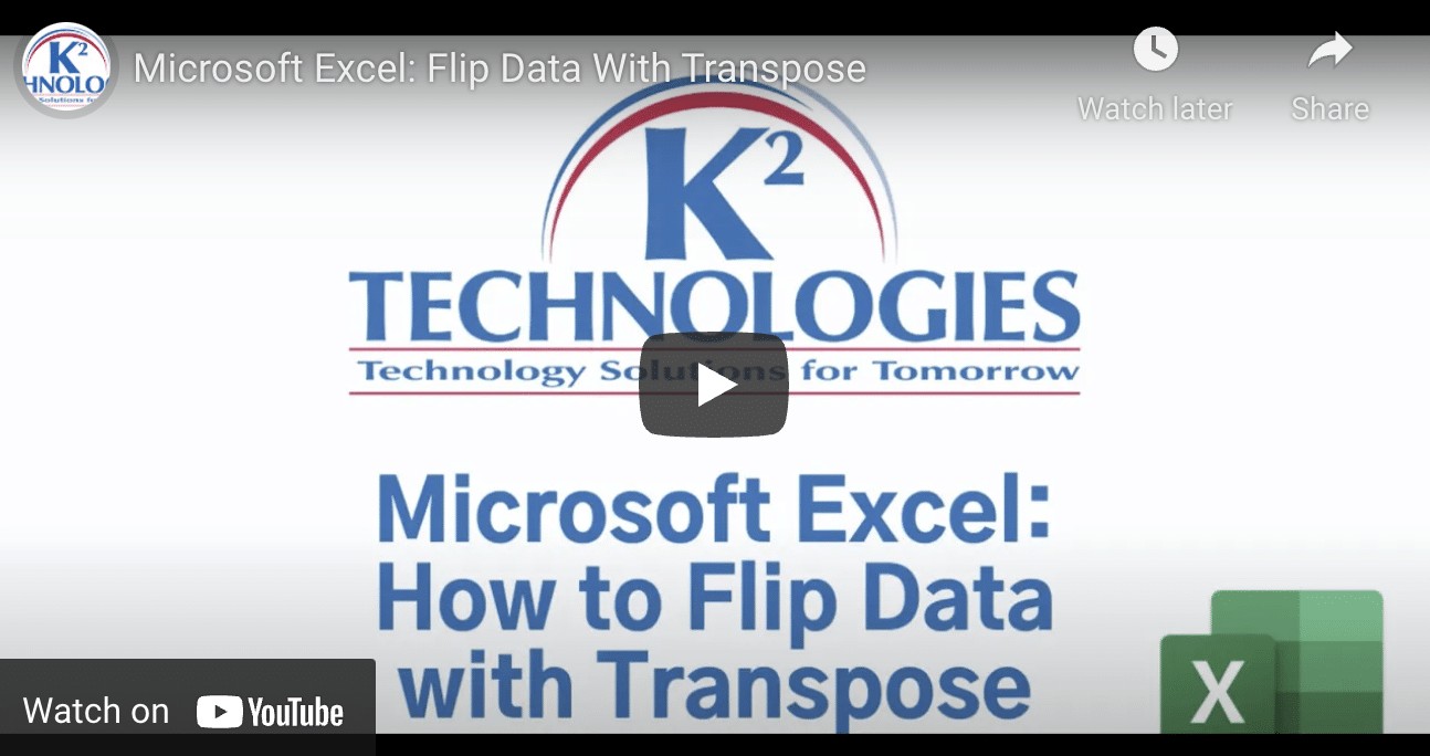 How to Flip Data With Transpose