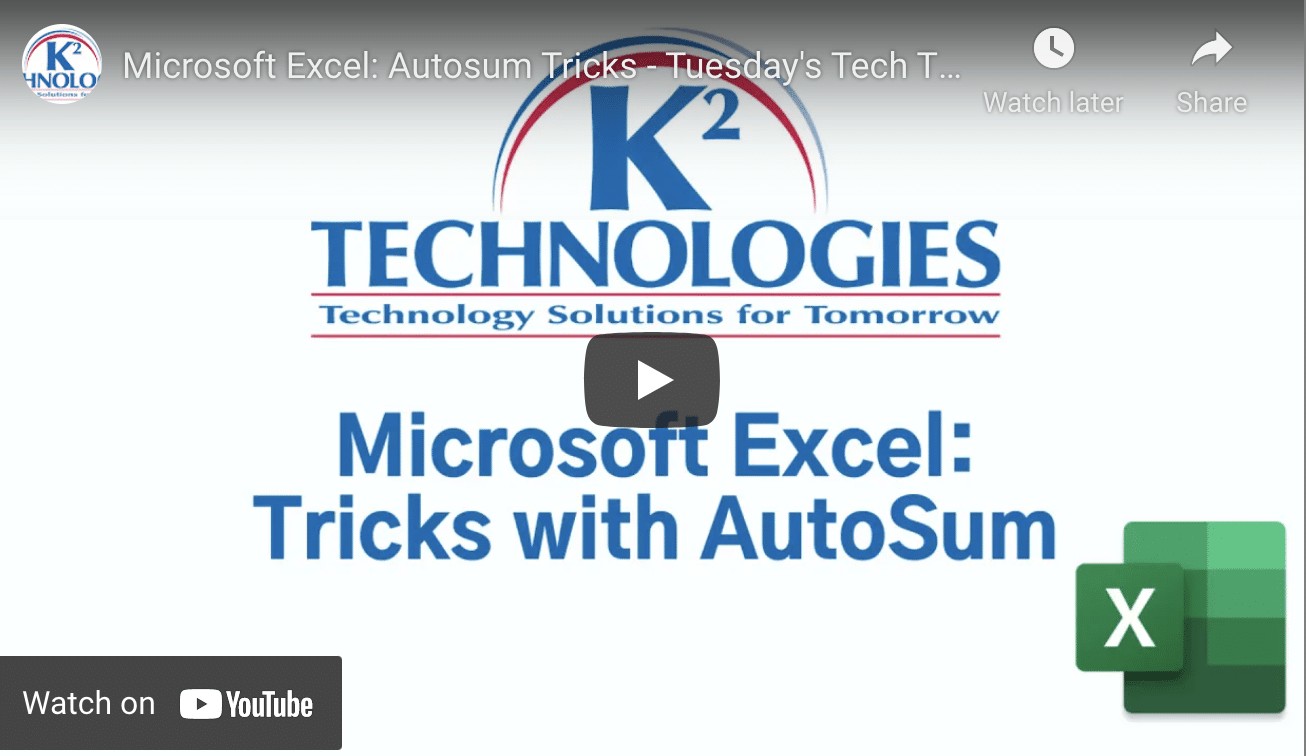 How to Use Autosum in Microsoft Excel