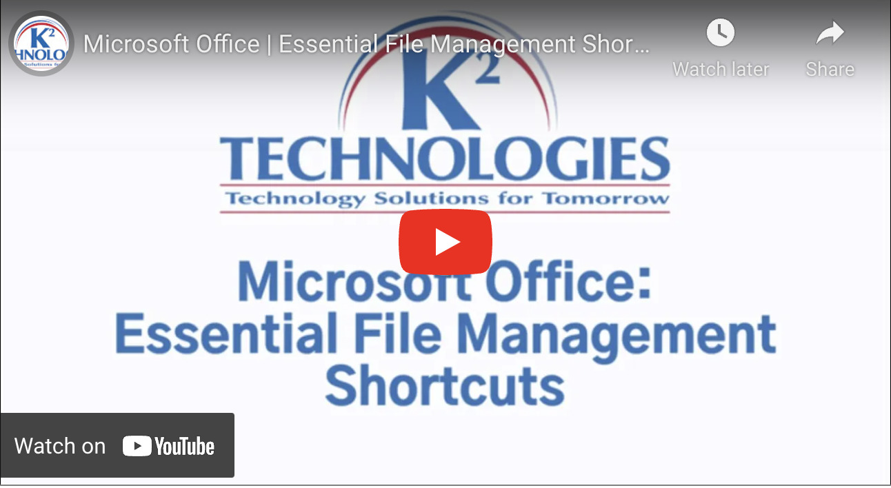 Microsoft Office: Essential File Management Shortcuts