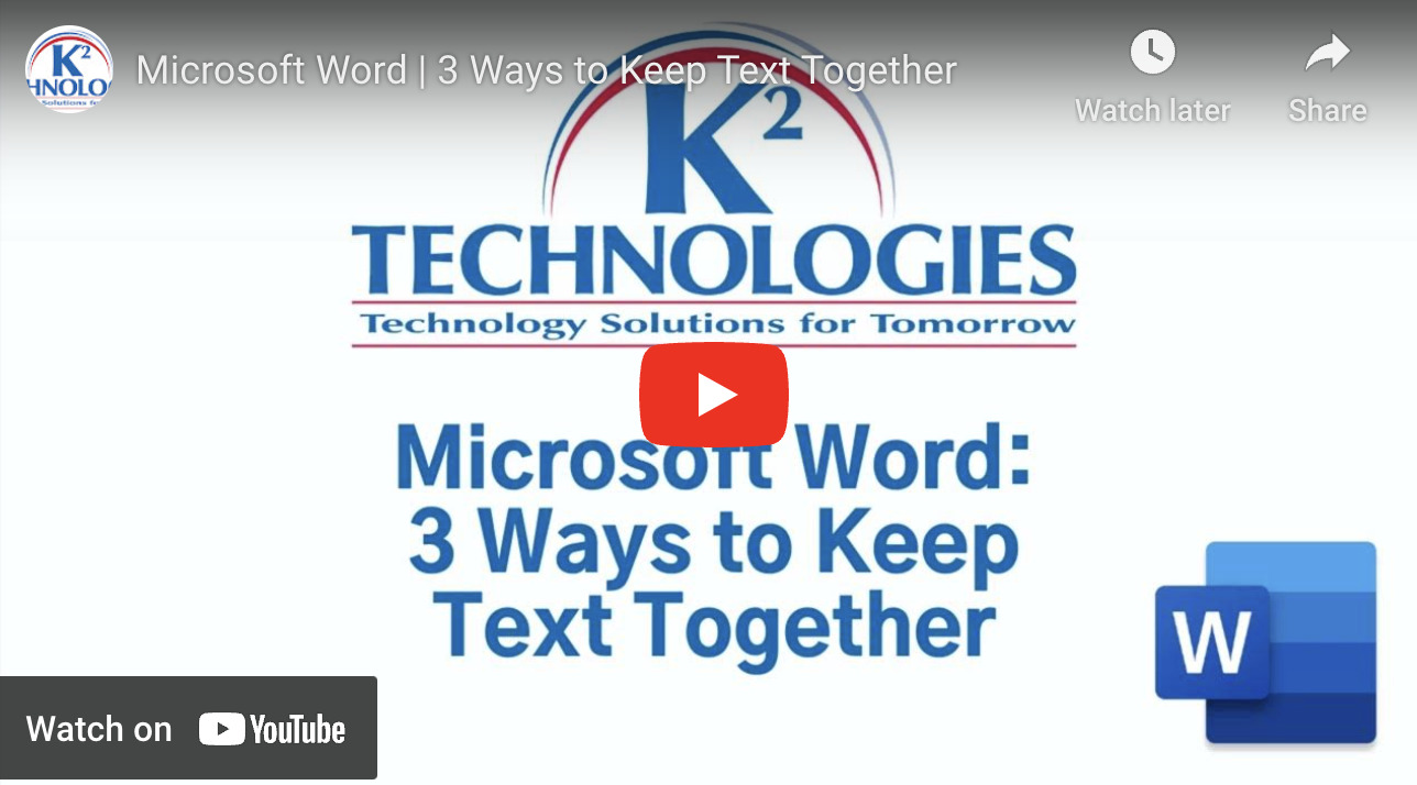Keep Computer On Text 3 Ways to Keep Text Together In Microsoft Word