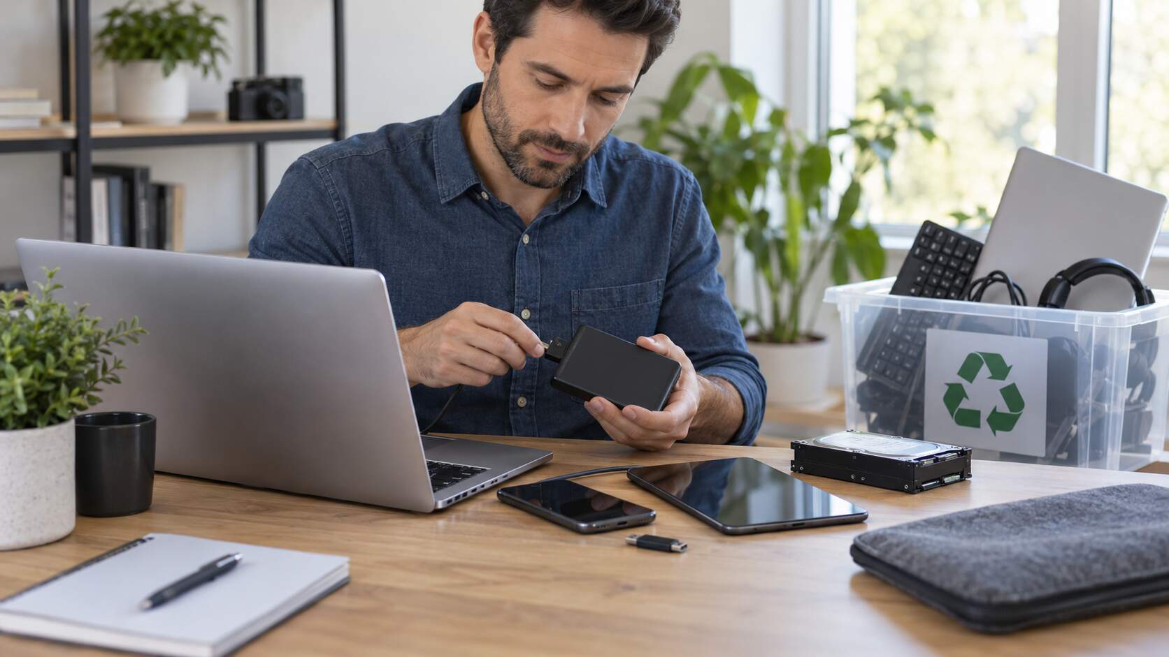 Back up and securely erase data